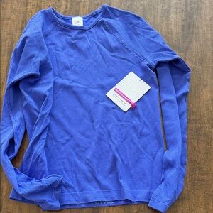 Athleta Girl Purple Sparkle LS shirt